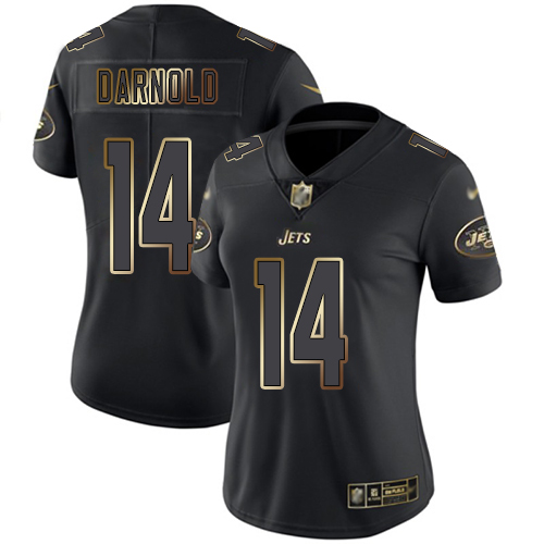 New York Jets Limited Black Gold Women Sam Darnold Jersey NFL Football 14 Vapor Untouchable